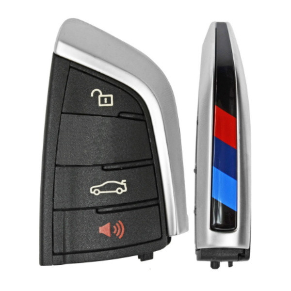 BMW 4 Button FEM/BDC Smart Key Black with Chrome/Colored Trim NBGIDGNG1, 315 MHz - Aftermarket