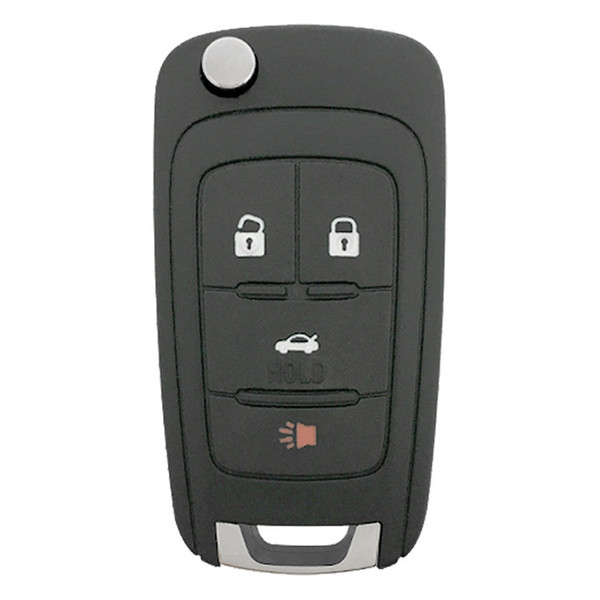 Chevrolet 4 Button Remote Flip Key KR55WK50073, 13586120, 315 MHz - New, OEM