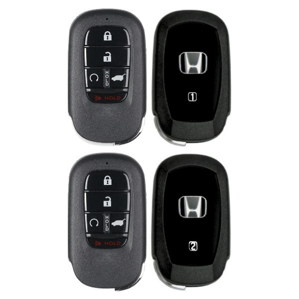 Honda 5 Button Driver 1 & 2 Proximity Smart Keys KR5TP-4, 72147-3A0-A01, 72147-3A0-A11, 433 MHz (2 PACK) - Refurbished, Grade A