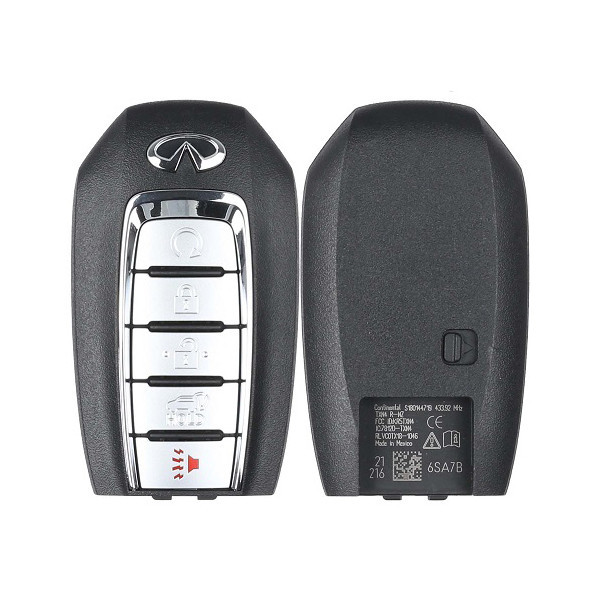 Infiniti 5 Button Proximity Smart Key KR5TXN4, 285E3-6SA7B, 433 MHz - Refurbished, Grade A