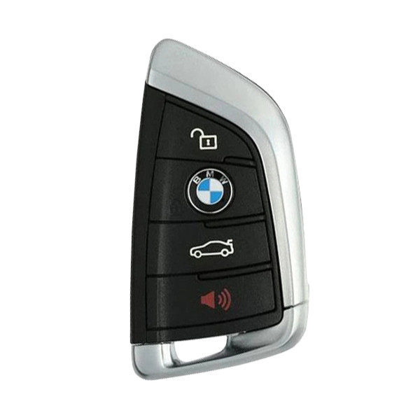 BMW 4-Button Smart Key in Black Color with Multi Color Trim N5F-ID2A 433 MHz, Refurbished Grade A