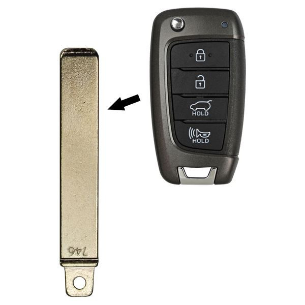 Hyundai Flip Key Switch Blade Replacement 81996-H5000, KK12 - New, OEM