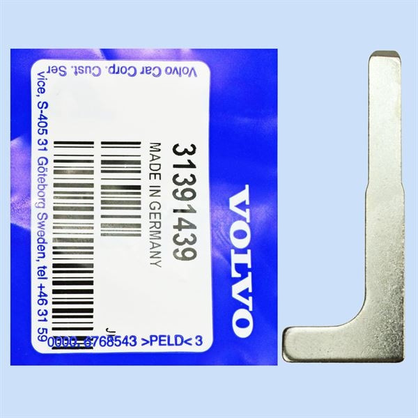 Volvo Emergency Insert Key Blade 31391439, HU101 - New, OEM