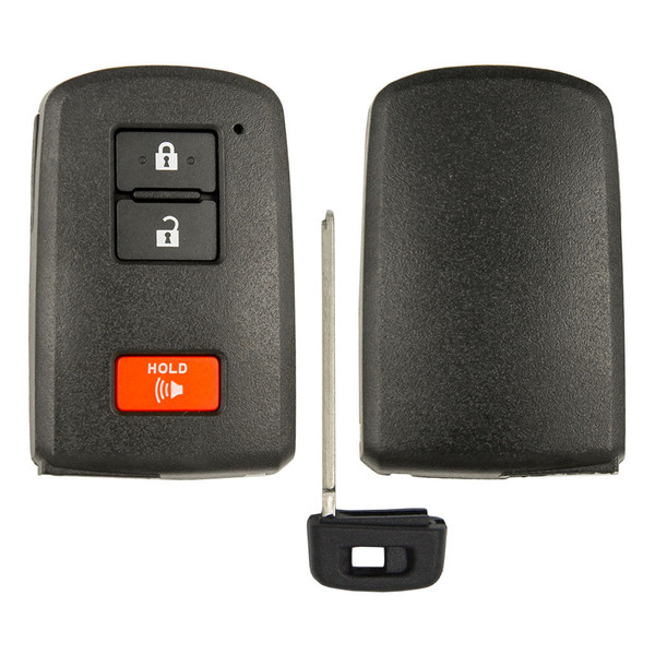 Toyota 3 Button Smart Key Shell Replacement HYQ14FBA, 89904-52290, 89904-0E092 - Aftermarket