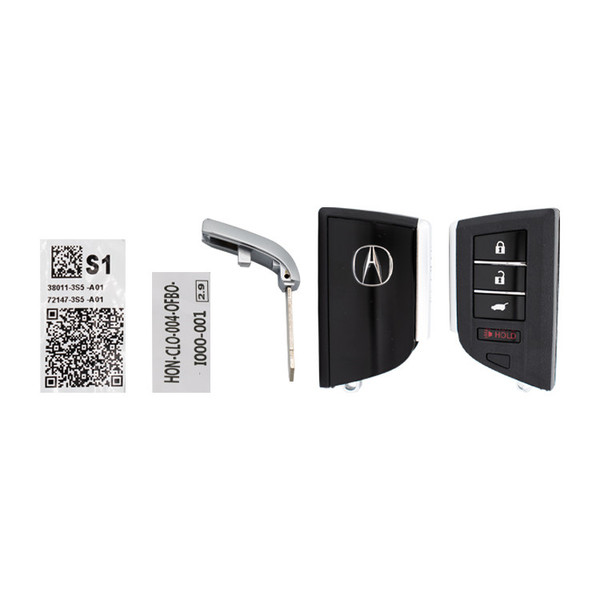 Acura 4 Button No Memory Proximity Smart Key KR5TP-2, 72147-3S5-A01, 433 MHz - New, OEM