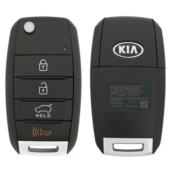 Kia 4 Button Remote Head Key OSLOKA-910T, 95430-C5101, 433 MHz - New OEM