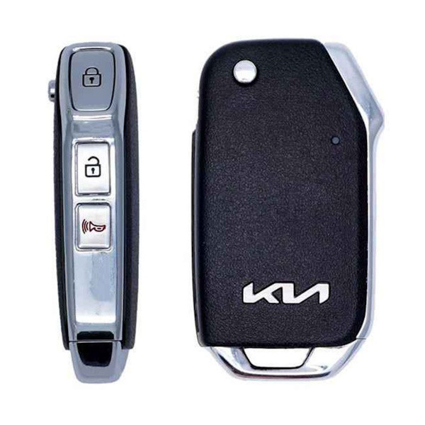 Kia 3 Button Remote Flip Key NYOSYEC4TX1907, 95430-Q5850, 433 MHz - Refurbished, Grade A