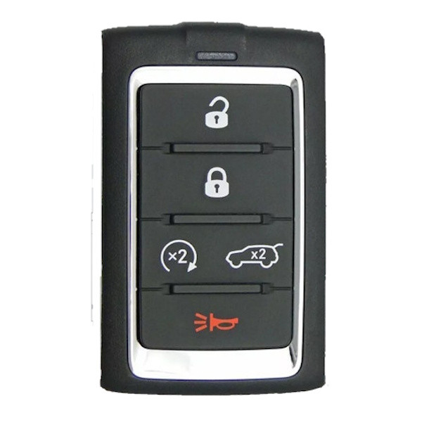 Jeep 5 Button Smart Key Shell Replacement Case M3NWXFOB1, 68377534AB -Aftermarket