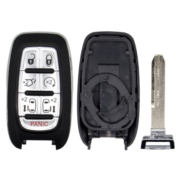Chrysler 7 Button Smart Key Case and Pad Replacement Shell M3N-97395900, 68217832AC - Aftermarket