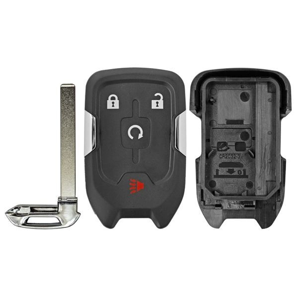 GM 4 Button Smart Key Replacement Shell, Case and Pad Only, HYQ1AA, HYQ1EA, No Electronics - Aftermarket
