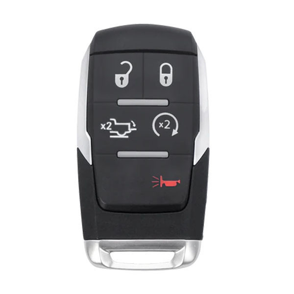 Dodge Ram 5 Button Smart Key Replacement Case &amp; Pad (L,U,P,LG,RS) (GQ4-76T)