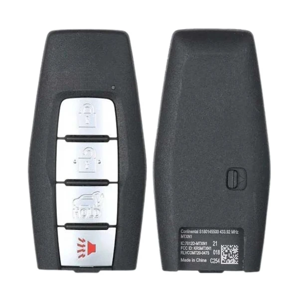 Mitsubishi 4-Button Smart Key KR5MTXN1, 8637C254, 433 MHz, Standard Aftermarket