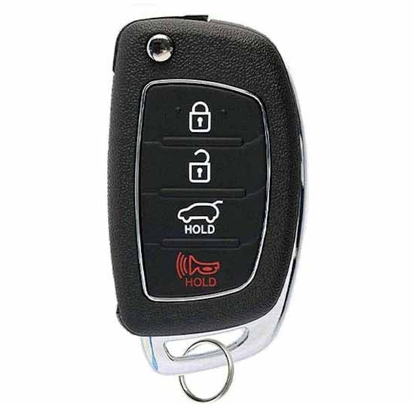 Hyundai 4 Button Remote Flip Key Shell Replacement Case TQ8-RKE-4F25, 95430-D3010 - Aftermarket