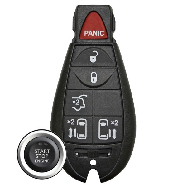 Chrysler 6-Button Proximity Remote IYZ-C01C 68070394AJ 433 MHz, Refurbished Grade A