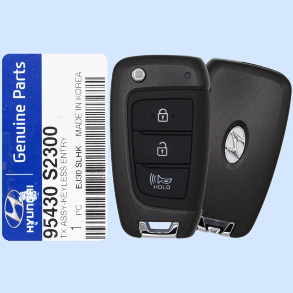 Hyundai 3 Button Remote Flip Key TQ8-RKE-4F41, 95430-S2300, 433 MHz - New, OEM