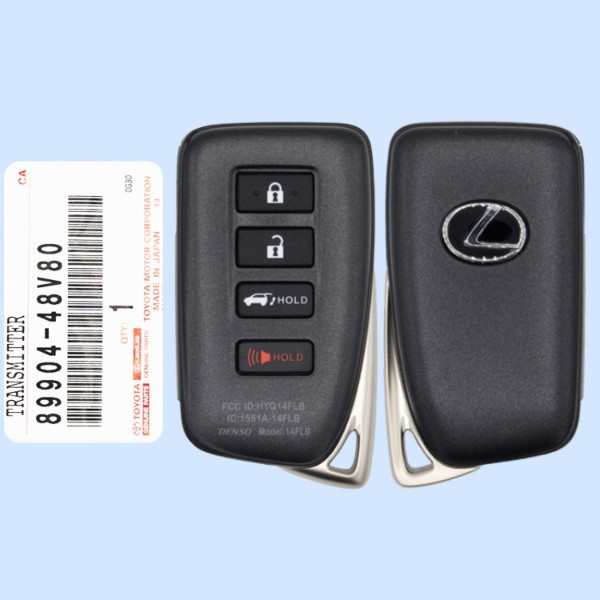 Lexus 4 Button Proximity Smart Key HYQ14FLB, 89904-0E190, 315 MHz - New, OEM