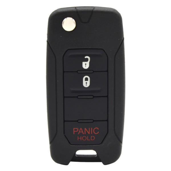 Jeep, Fiat 3 Button Remote Flip Key 2ADFTF15AM433TX, 68296748AA, 433 MHz - Aftermarket (DL)