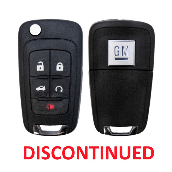 GM 5 Button Non-PEPS Remote Flip Key OHT01060512, 315 MHz - New, OEM
