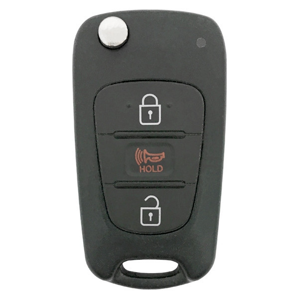 Kia 3 Button Remote Flip Key with Standard HY15 Blade NYOSEKSAM11ATX (SL), 95430-3W701, 315 MHz - Aftermarket
