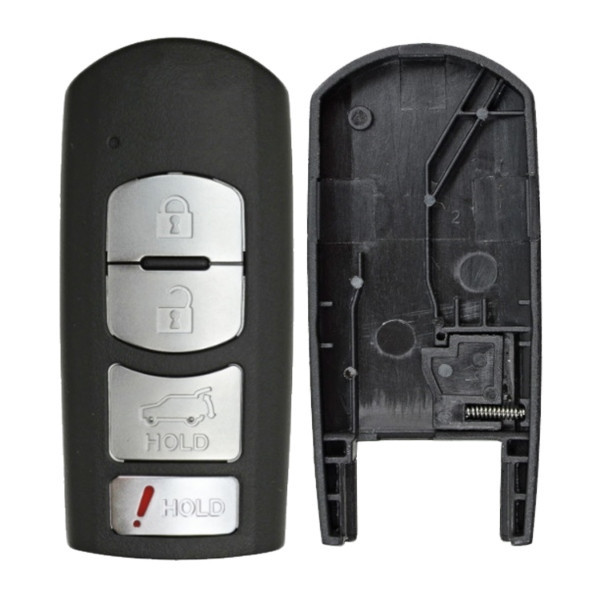 Mazda 4 Button Smart Key Replacement Case WAZSKE13D01, Case and Buttons Only - No Electronics