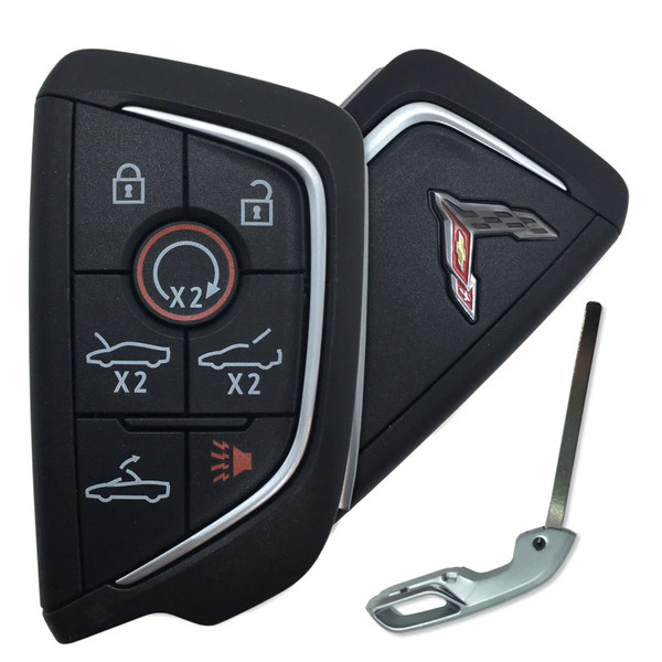 Chevrolet Corvette 7 Button Smart Key YGOG20TB1 13538853 433 MHz - New, OEM