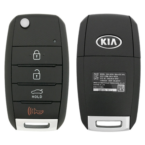 Kia 4 Button Remote Flip Key OSLOKA-870T, 95430-A7400, 315 MHz - New, OEM