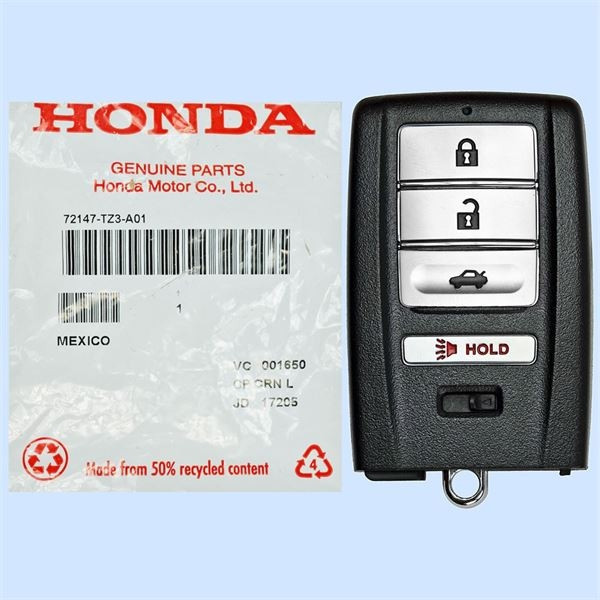 Acura 4 Button Driver 1 Smart Key KR5V1X, 72147-TZ3-A01, 315 MHz - New, OEM