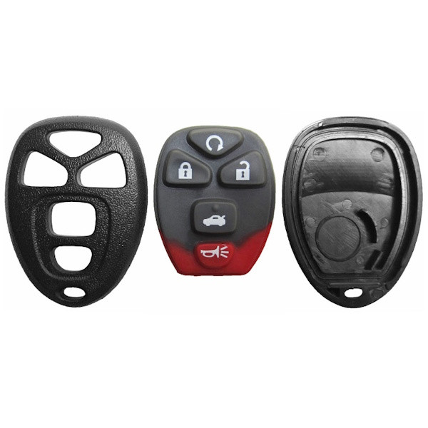GM 5 Button Remote Case and Pad Replacement Shell OUC60270, OUC60221 - Aftermarket
