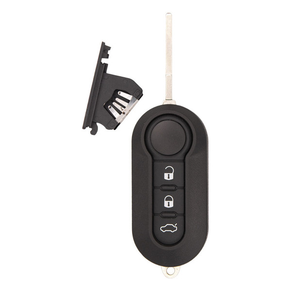 Fiat 3 Button Remote Flip Key Shell Replacement Case RX2TRF198, 68091228AA - Aftermarket