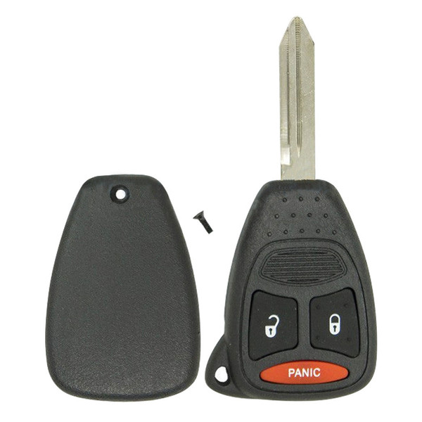 Chrysler, Dodge, Jeep 3 Button Remote Head Key Shell Replacement Case KOBDT04A - Aftermarket