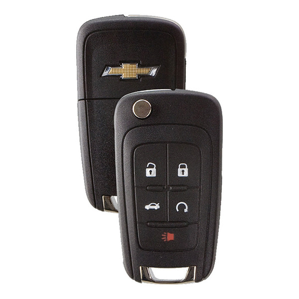 Strattec (5912545) Chevrolet 5 Button Non-PEPS Remote Flip Key OHT01060512, 13504199, 315 MHz - New, OEM