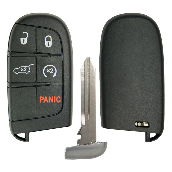 5 Button Shell For Dodge Jeep Smart Proximity Remote Key M3N-40821302, 68143505AC / 68150061AC / 68240167AA / 68143505AC