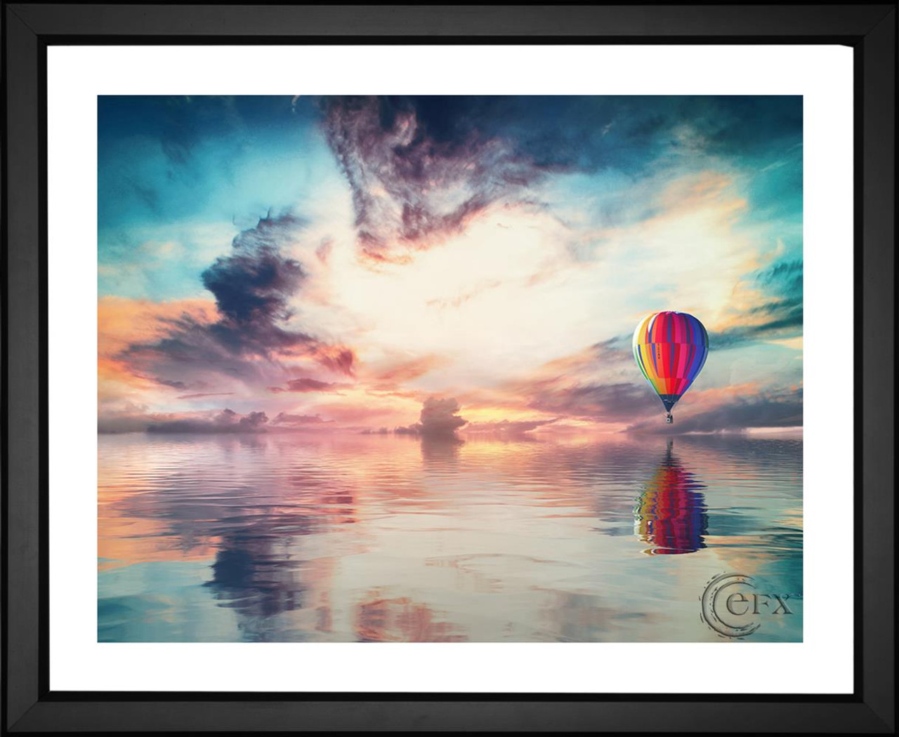 Colorful hot air balloon print by Editors Choice