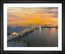 Quang Nguyen Vinh, Dragon Bridge Sunset at Da Nang, EFX, EFX Gallery, art, photography, giclée, prints, picture frames