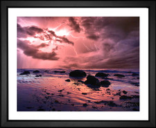 Enrique, Lightning Storm Beach, EFX, EFX Gallery, art, photography, giclée, prints, picture frames