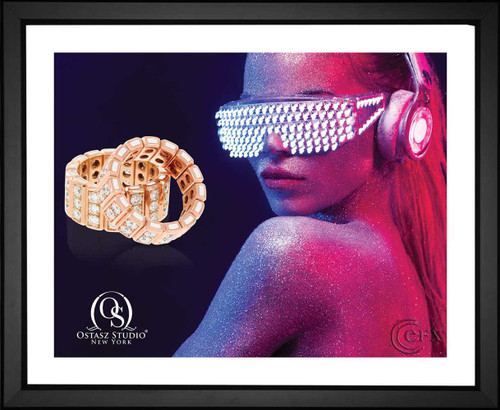 Girl, Headphones, and Double Enamel Ring, EFX, EFX Gallery, art, photography, giclée, prints, picture frames