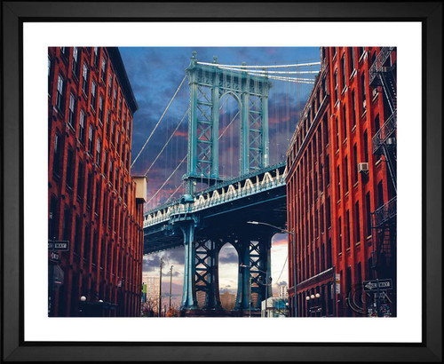 Dominic Sansotta, Dumbo Brooklyn Bridge Sunset, EFX, EFX Gallery, art, photography, giclée, prints, picture frames