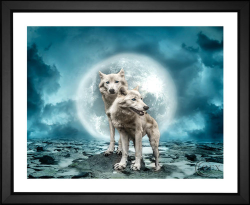 Myriams-Fotos, Wolves in the Moonlight, EFX, EFX Gallery, art, photography, giclée, prints, picture frames