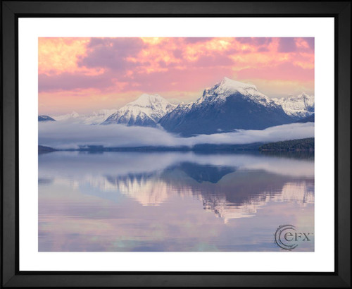 Skeeze, Lake McDonald Winter Reflections, EFX, EFX Gallery, art, photography, giclée, prints, picture frames