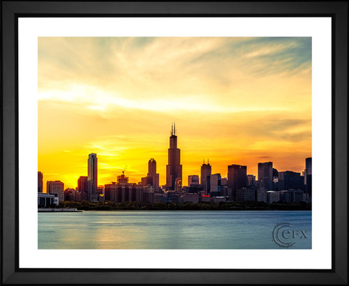 James Venuti, Chicago Sunset, EFX, EFX Gallery, art, photography, giclée, prints, picture frames