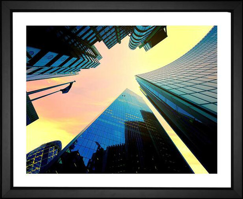 J. Plenio, London Skyscrapers, EFX, EFX Gallery, art, photography, giclée, prints, picture frames wide angle perspective architecture building glass modern framed art fine art