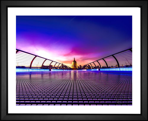 David Mark, Sunset Bridge in London, EFX, EFX Gallery, art, photography, giclée, prints, picture frames