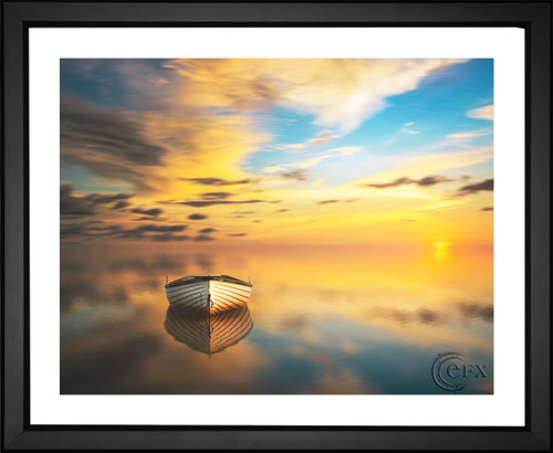 Berkan Bicakhan, Boat in Sunset Skies, EFX, EFX Gallery, art, photography, giclée, prints, picture frames