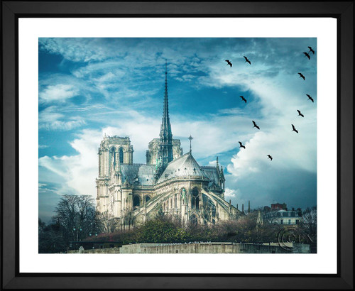 Wei Zhu, Cathedral Paris France, EFX, EFX Gallery, art, photography, giclée, prints, picture frames Notre-Dame in Paris France color changing prints fine art