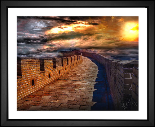 Enrique, Sunset at the Great Wall of China, EFX, EFX Gallery, art, photography, giclée, prints, picture frames