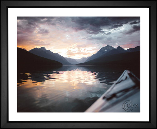 Nathan Peterson, Kayaking Lake Sunset, EFX, EFX Gallery, art, photography, giclée, prints, picture frames