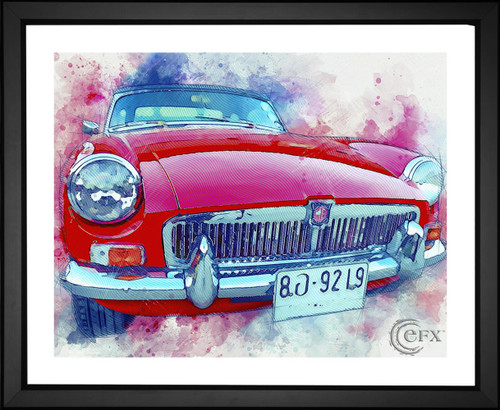 Art Tower, Drawing of a Car,  EFX, EFX Gallery, art, photography, giclée, prints, picture frames