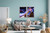 Deutsch, Octopus Aquarium, EFX, EFX Gallery, art, photography, giclée, prints, picture frames, Octopus Aquarium 45" multi-frame 2 section in light blue living room