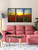 Roman Grac, Poppy Flowers Sunset, EFX, EFX Gallery, art, photography, giclée, prints, picture frames, Roman Grac Poppy Flowers Sunset on 36" multi-frame 3-section in living room