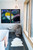 Rudy and Peter Skitterians, Threadfin Butterfly Fish, EFX, EFX Gallery, art, photography, giclée, prints, picture frames, Threadfin Butterflyfish 45" multi-frame 2 section in bathroom